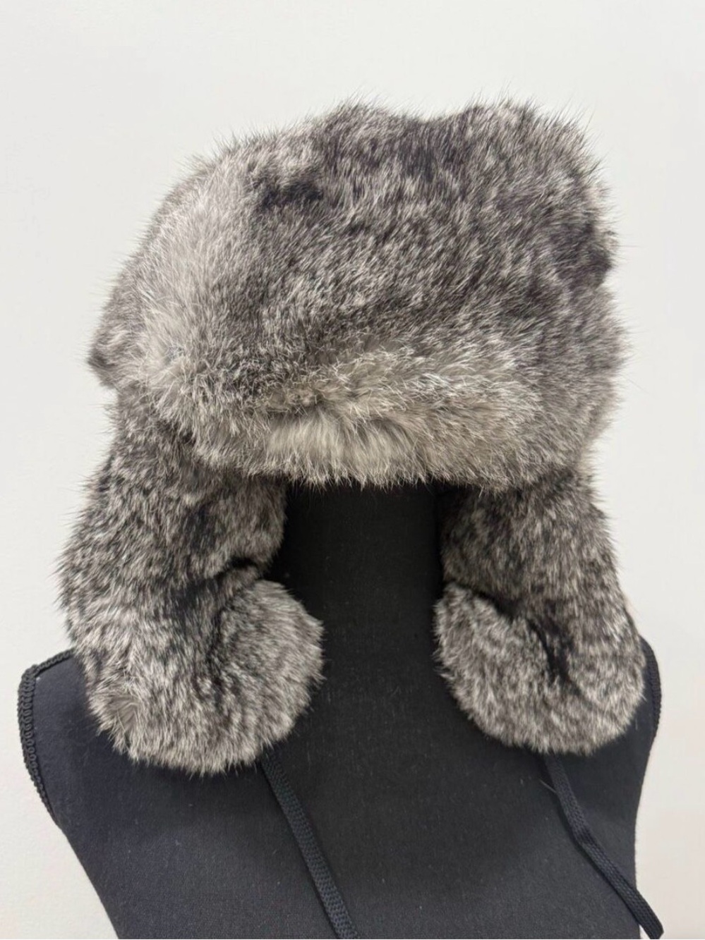 100% rabbit fur trapper ushanka hat